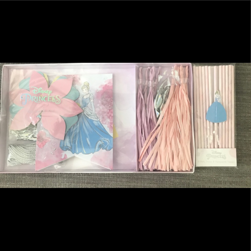 Disney Princess Party Garland & Straws